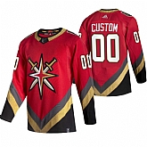 Vegas Golden Knights Customized Red Adidas 2020-21 Alternate Player Stitched Jersey